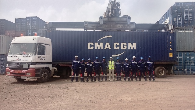 Container on truck